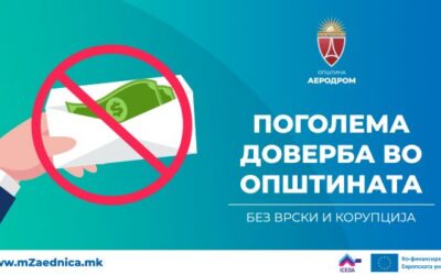 БЕЗ ВРСКИ И КОРУПЦИЈА:  „МЗАЕДНИЦА“ АЕРОДРОМ – ЗА ПОГОЛЕМА ДОВЕРБА ВО ОПШТИНАТА